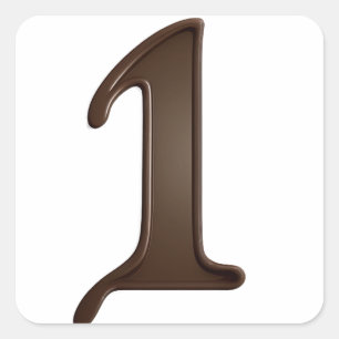 Number 1 chocolate stickers