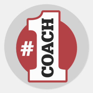 Number 1 Coach Classic Round Sticker