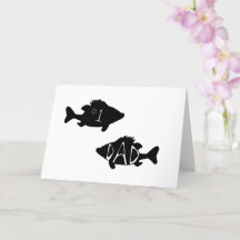 Number 1 Dad Fish Cool Modern White Black  Drawing