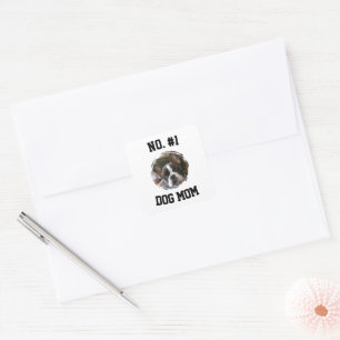 Number 1 dog Mom Mum Mother's Day Pet Lovers Square Sticker