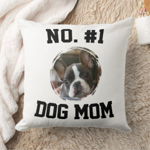 Number 1 dog Mom Mum Mother's Day Pet Lovers Throw Pillow