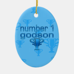 Number 1 Godson Ceramic Ornament