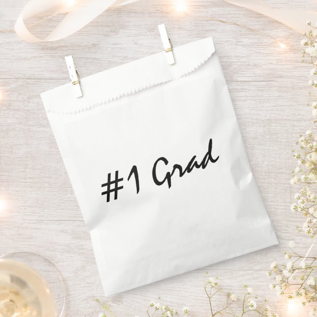  Number 1 Grad Personalize  Favour Bag (Clipped)