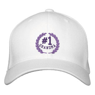 Number 1 Grandma All Star Laurels Embroidery Embroidered Hat