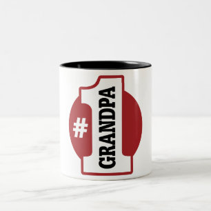 Number 1 Grandpa Two-Tone Coffee Mug