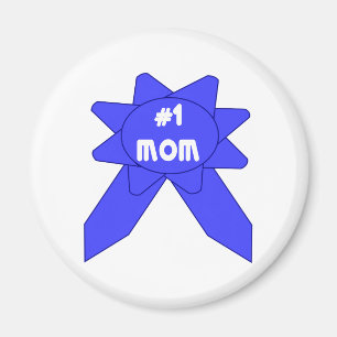 Number 1 Mom Blue Ribbon Magnet