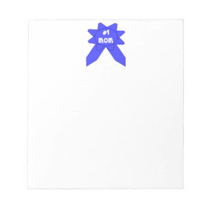 Number 1 Mom Blue Ribbon Notepad