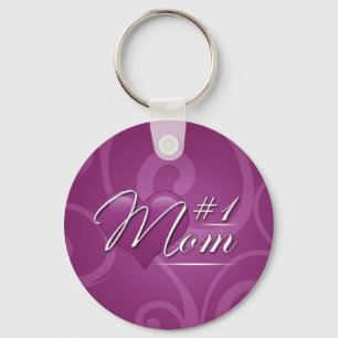 Number 1 Mom Keychain