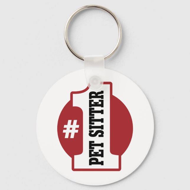 Number 1 Pet Sitter Keychain (Front)