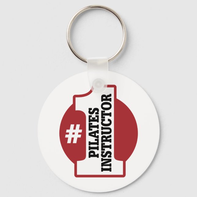 Number 1 Pilates Instructor Keychain (Front)