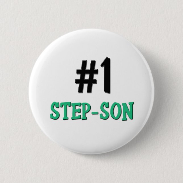 Number 1 Step-Son 2 Inch Round Button (Front)