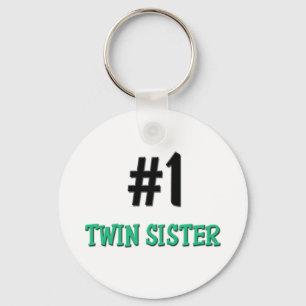 Number 1 Twin Sisters Keychain