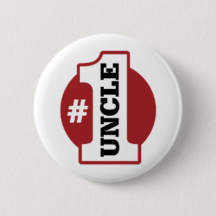 Number 1 Uncle 2 Inch Round Button
