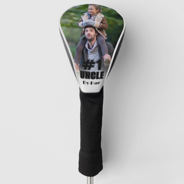 Number 1 Uncle by par Varsity Font  Golf Head Cover (Front)