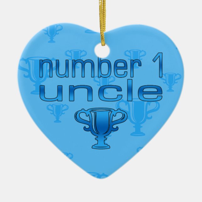Number 1 Uncle Ceramic Ornament (Front)