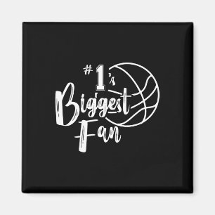 Number 1's Biggest Fan Bysketbyll Player Mom Dad Magnet