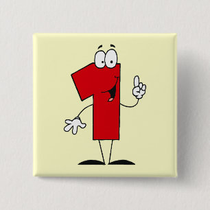 Number 1st Birthday T shirts and Gifts 2 Inch Square Button