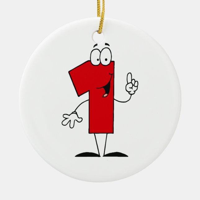 Number 1st Birthday T shirts and Gifts Ceramic Ornament (Front)