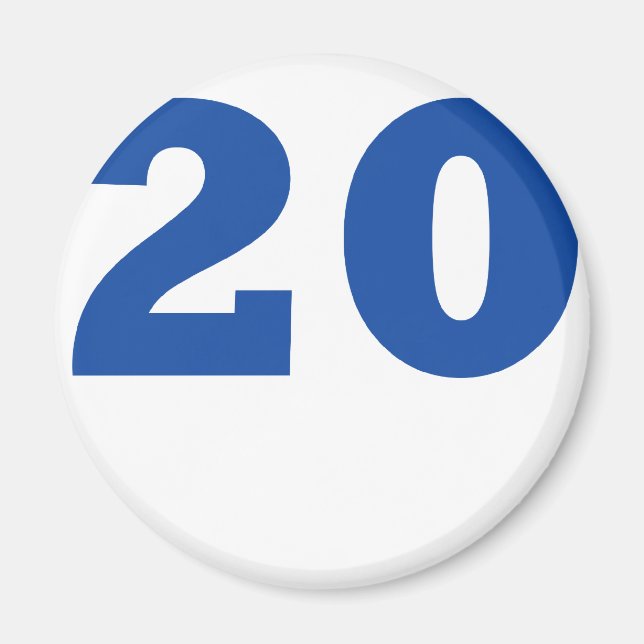 Number 20! magnet (Front)