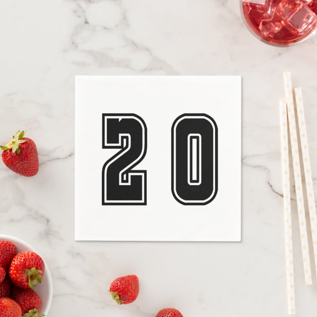 number 20 napkin (Insitu)