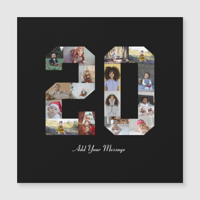 Number 20 Photo Collage (Front)