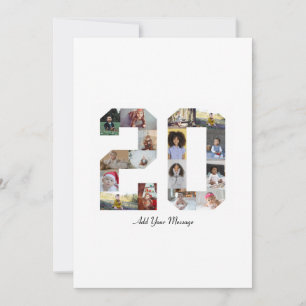 Number 20 Photo Collage Thank You Card