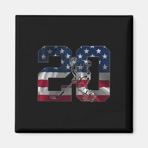 Number 20 Years Ice Hockey 20th Birthday Magnet