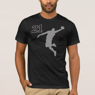 Number 21 Basketball Player T-Shirt
