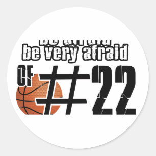 Number 22 Basketball designs Classic Round Sticker