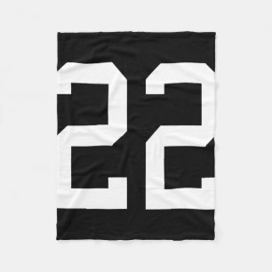 Number 22 Byck Design Soccer Training  Fleece Blanket