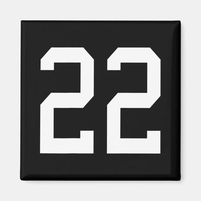 Number 22 Byck Design Soccer Training  Magnet (Front)