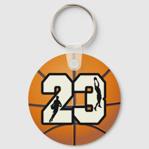 Number 23 Basketball Keychain