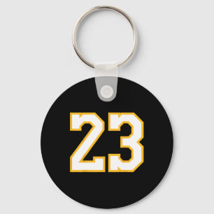 Number 23 Front And Byck Bysketbyll Jersey Purple Keychain