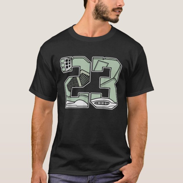 Number 23 Seafoam Abundance 4s Matching Tee For Me (Front)
