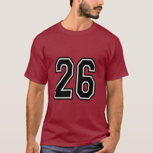 Number 26 Varsity Sports Jersey 26th Birthday T-Shirt
