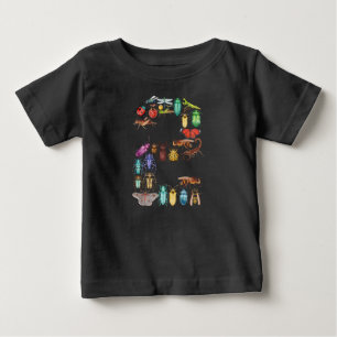 Number 2 Bugs Insects Beetles Theme 2 Year Old Baby T-Shirt