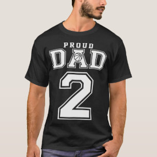 Number 2 Custom Proud Basketball Dad Personalized  T-Shirt
