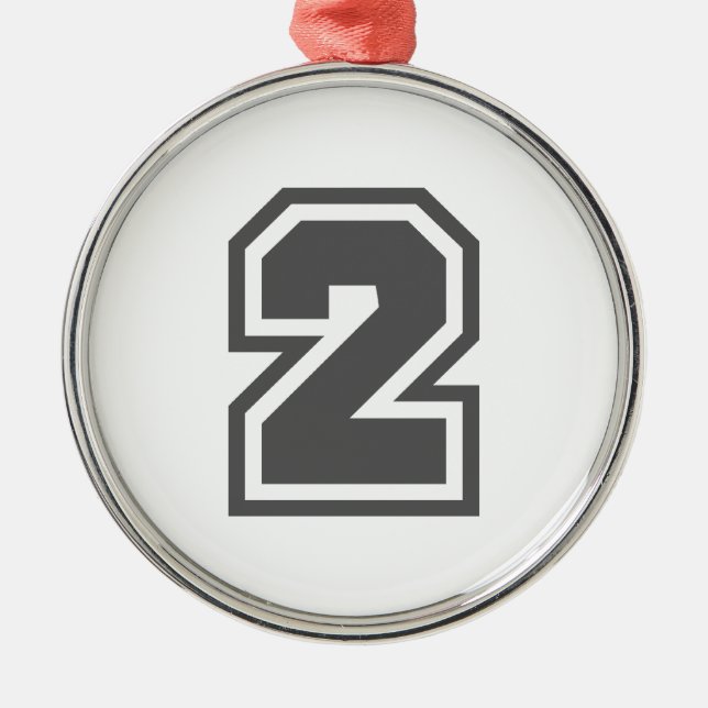 Number 2 metal ornament (Front)