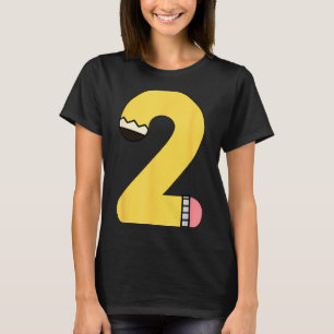 Number 2 Pencil Back to School 2nd Birthday Second T-Shirt