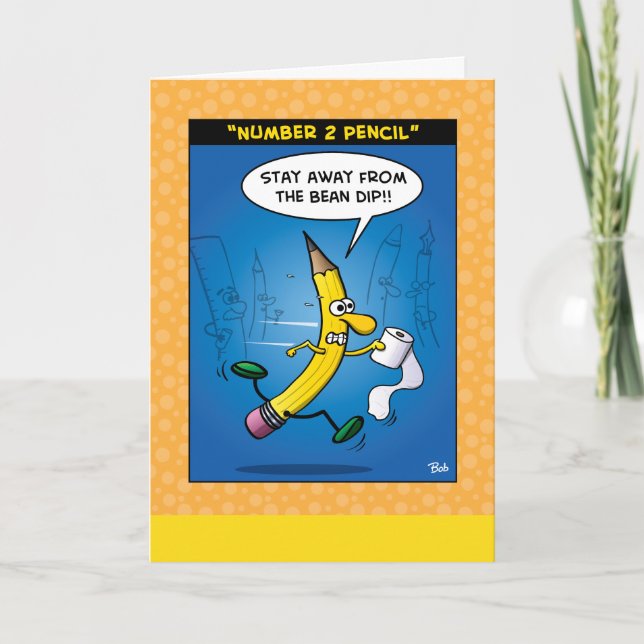 "Number 2 Pencil" Greeting Card (Front)