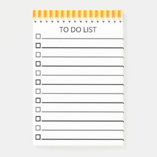 Number 2 Pencil To Do List Post-it Notes