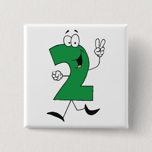 Number 2nd Birthday Tshirts and Gifts 2 Inch Square Button