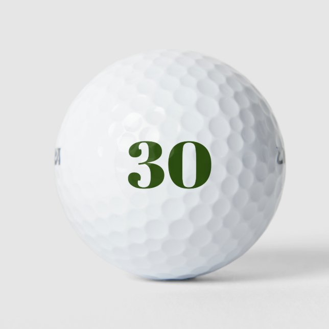Number 30 par golf course for 30th birthday golfer golf balls (Front)