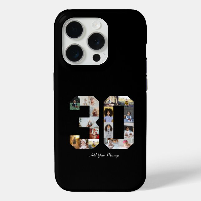 Number 30 Photo Collage Case-Mate iPhone Case (Back)