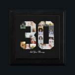 Number 30 Photo Collage Gift Box<br><div class="desc">This customizable product is where photos are arranged to form the shape of a number. It is often used for milestone celebrations like birthdays, anniversaries, or achievements, allowing users to showcase memorable images within a single, eye-catching display. The designs typically offer spaces for various photo sizes and orientations, ensuring a...</div>