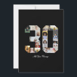 Number 30 Photo Collage Thank You Card<br><div class="desc">This customizable product is where photos are arranged to form the shape of a number. It is often used for milestone celebrations like birthdays, anniversaries, or achievements, allowing users to showcase memorable images within a single, eye-catching display. The designs typically offer spaces for various photo sizes and orientations, ensuring a...</div>