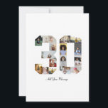 Number 30 Photo Collage Thank You Card<br><div class="desc">This customizable product is where photos are arranged to form the shape of a number. It is often used for milestone celebrations like birthdays, anniversaries, or achievements, allowing users to showcase memorable images within a single, eye-catching display. The designs typically offer spaces for various photo sizes and orientations, ensuring a...</div>