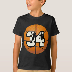 Number 34 Basketball T-Shirt