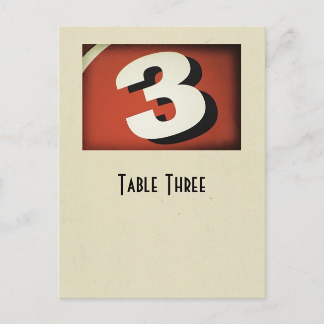 Number 3 table true ivory postcard (Front)