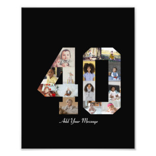 Number 40 Photo Collage